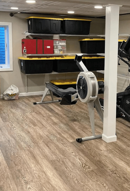 Basement gym converted